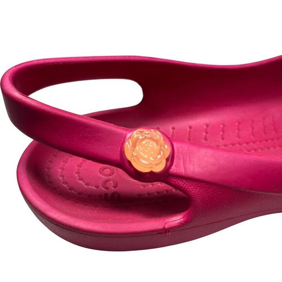 Crocs Hot Pink Slingbacks Size 10 - Picture 7 of 8